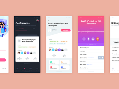 Yconference (Actual Project) by Zulal Ahmad on Dribbble