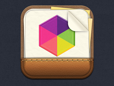 Getbelongings icon (bigger) embroidered getbelongings icon invoice ios ipad iphone itunes leather receipt texture