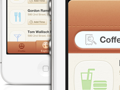 new ios project app buttons ios iphone orange textured ui ux yellow