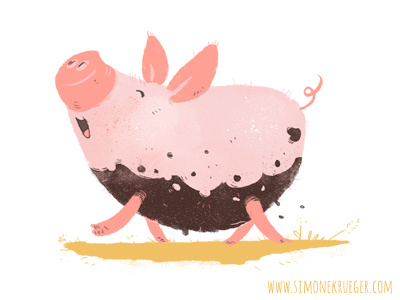 Pig no 4 animal farm illustration kidlitart pig