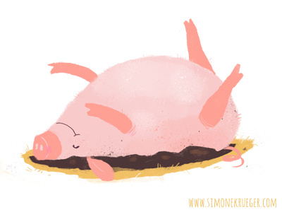 Pig no 3 animal farm illustration kidlitart pig