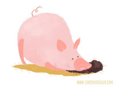 Pig no 2 animal farm illustration kidlitart pig