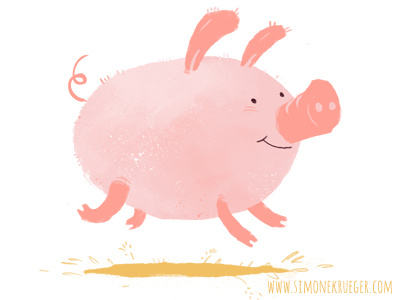 Pig no 1 animal farm illustration kidlitart pig