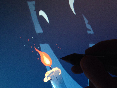 What lurks in the dark - WIP dark fear ghost illustration kidlitart