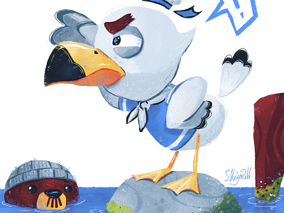 Gulliver - Animal Crossing Fanart characters fanart games maritime seagull