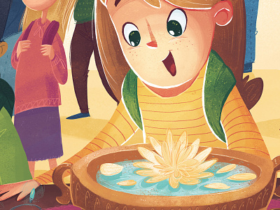 Mysterious bowl art discover edicational family girl illustration kidlitart school