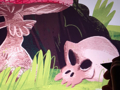 Skull - Work in Progress illustration kidlitart nature skull spooky