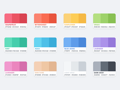 Flat Color Palette color colors design flat palette ui ui kit