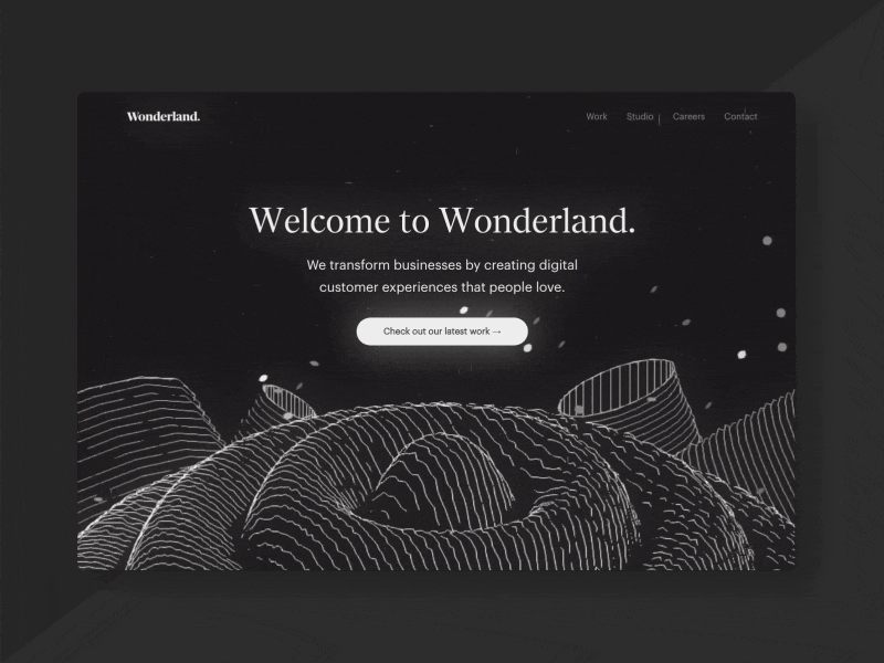 Wonderland Website design web design user experience ux ui web