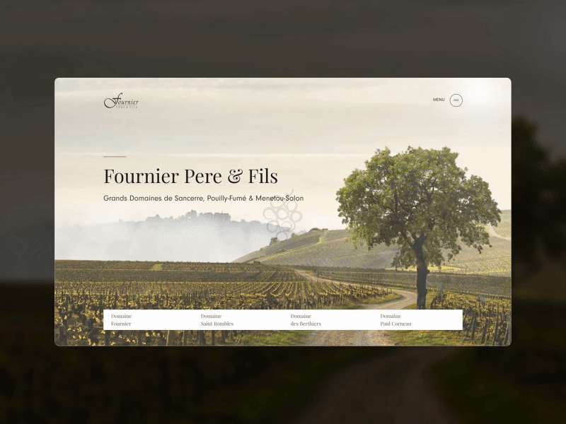 Fournier Homepage fournier ux ux design website wine