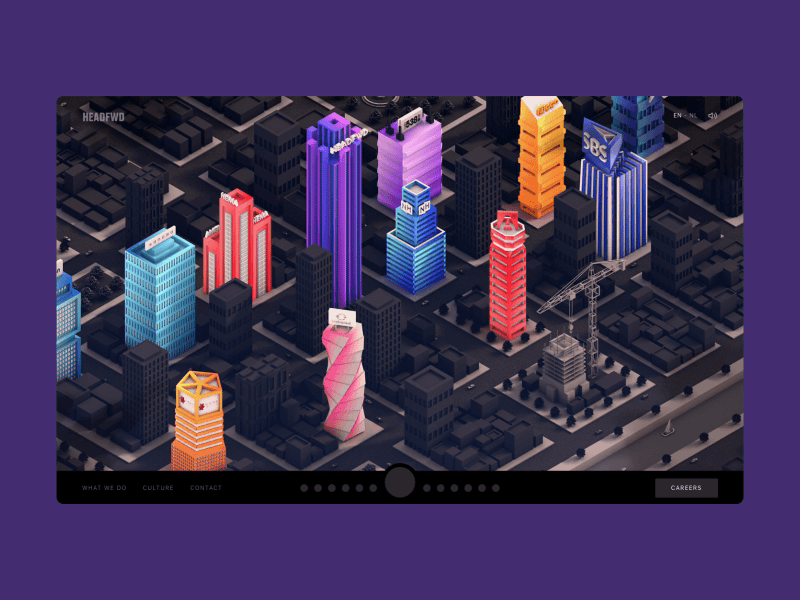 Isometric city P3 3d animation city illustrations interaction isometric ux