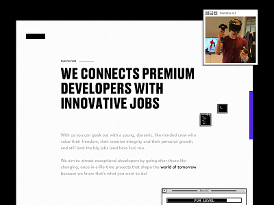 Layouts for a Dev Company agency clean fun layout modern typogaphy whitespace