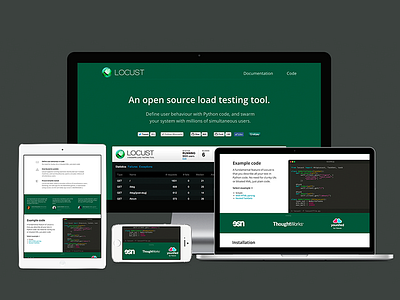 Locust.io, New design by Jonatan Heyman on Dribbble