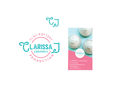 Clarissa J Ceramics Logo and Business Card brand design branddesign branddesigner businesscard businesscarddesign logo logodesign