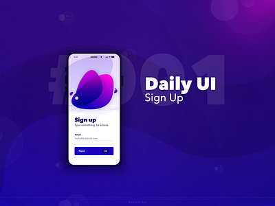 001 Daily UI - Sign Up app application branding daily design form illustration mobile sign in sign up ui ux vector