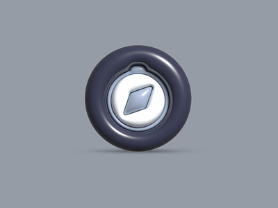 3d compass icon