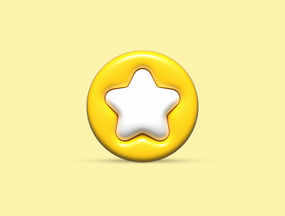 3d star icon 3d icon 3d star cool effect social media star icon trend yellow icon