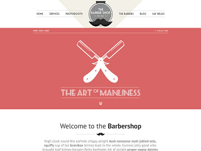 02 The Barber Shop Small design html5 css3 mockups responsive web design website mockups