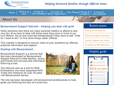 Bereavementsupportwebsite other pages