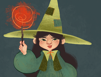 Lil' Witch character design illustration