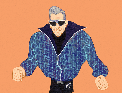 Jeff Goldblum's Prada Look illustration