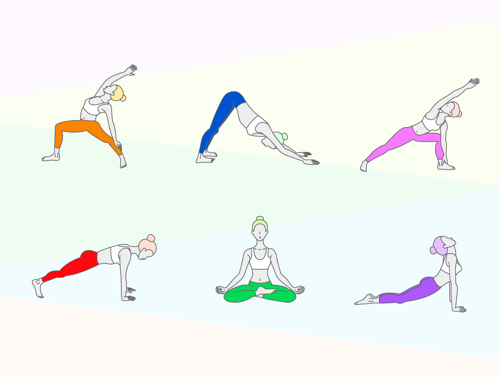 Yoga icons flat icon illustration illustrator vector yoga yoga pose