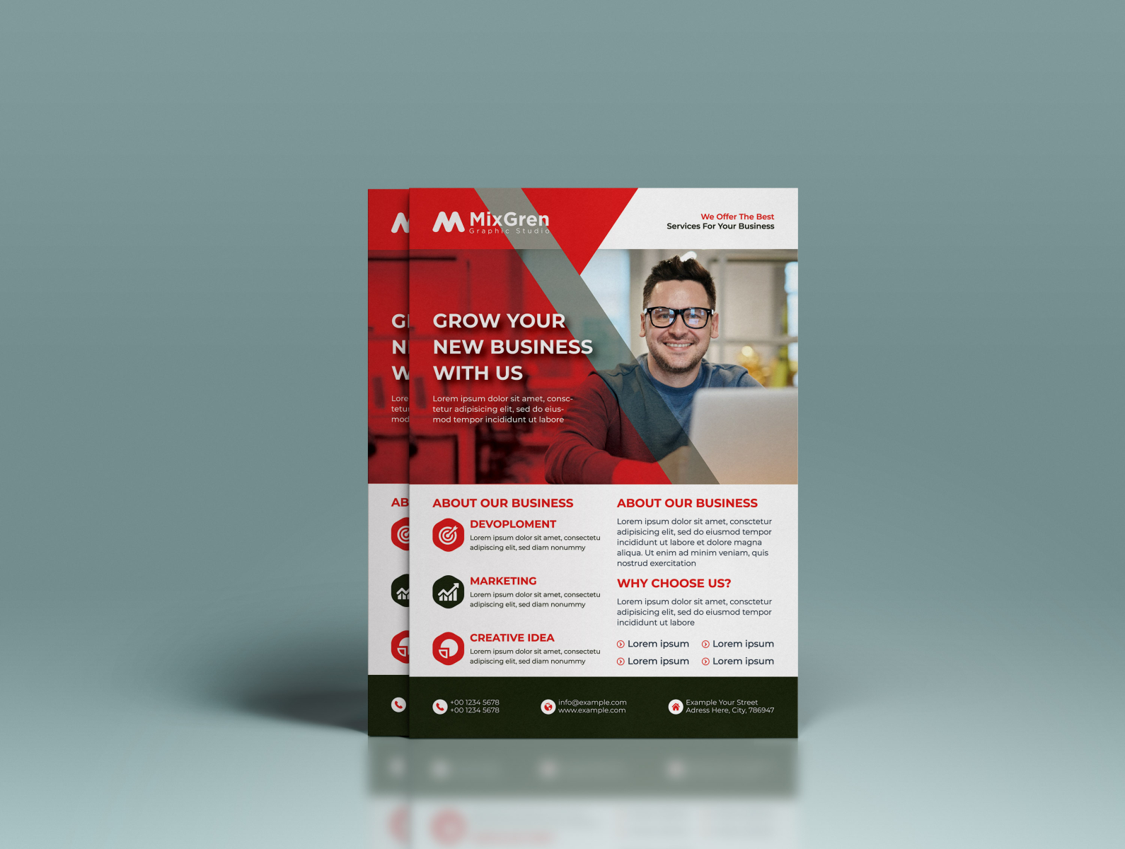 Corporate Business Flyer Template By Mixgren On Dribbble