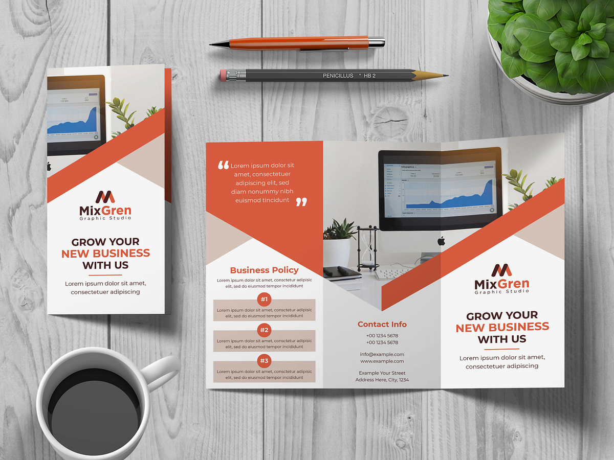 Corporate Tri Fold Brochure Design By Mixgren On Dribbble