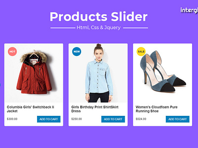 Product carousel slider HTML, CSS & Jquery carousel css 3 html jquery product slider design