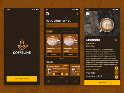 Coffee App Concept app coffee coffee app design mobile app mobile design mobile ui ui ui ux ui design uidesign uiux uxui