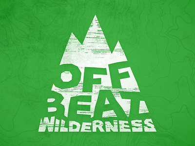 Offbeat Wilderness Tours branding identity design logo mountain outdoors texture typography vector vintage