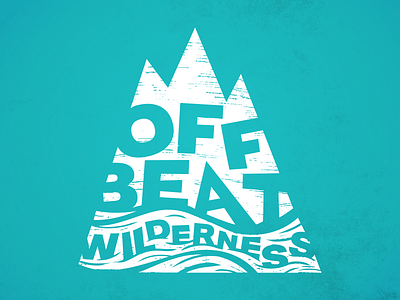 Offbeat — Splashy Rebound blue illustration logo outdoor texture tourism typography vintage wilderness