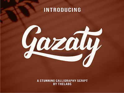 Gazaty is handmade script font