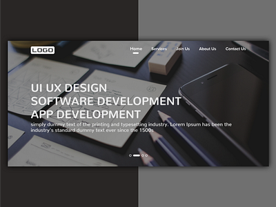 Website landing page