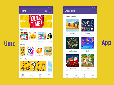 Quiz App - Android App app branding design illustration logo typography ui ux