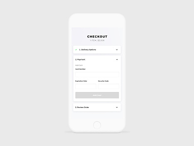 Daily UI / Day 2 checkout clean creditcard dailyui grey minimal mobile white