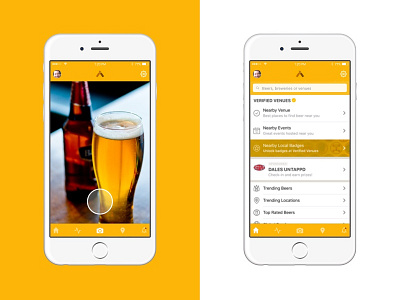 Untappd Snapchat Idea app beer interface iphone mobile mockup ui