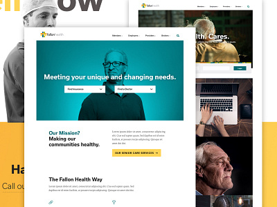 Fallon Health Landing Pages health landing landing page mock mockup ui web design