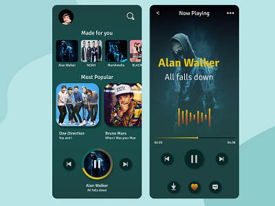 Music Player ui ux uidesign uiux