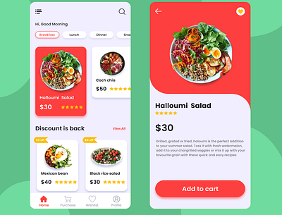 Food App app design ui ui ux uidesign uiux