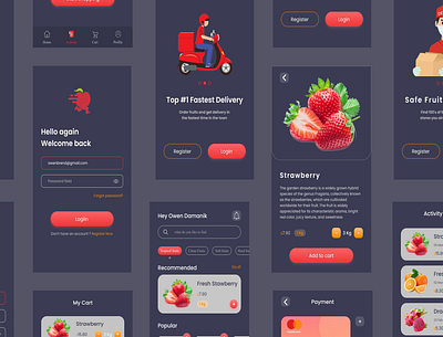 fruit delivery app design ui ui ux uidesign uiux ux