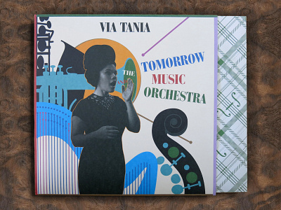 Via Tania & The Tomorrow Music Orchestra digital illustration flat illustration music art orchestra surface pattern vector vector art vintage vinyl cover