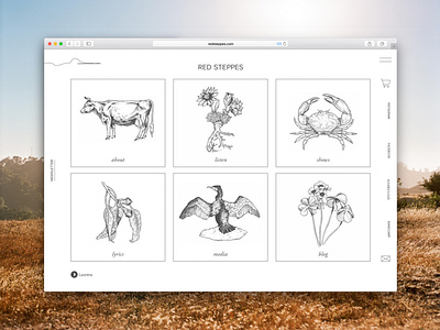 Red Steppes Music Website art direction book design front end gallery gallery style grid design grid layout humanist icon illustration minimal minimalism minimalistic music typography web design website