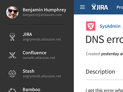 Atlassian app switcher exploration atlassian hotdog jira menu nav switcher