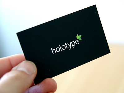 Holotype business card back business card card logo print