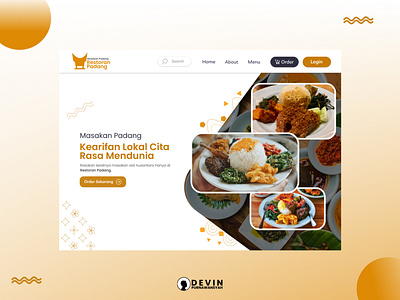 Padang Restaurant Website Design animation app design graphic design illustration typography ui ux web website