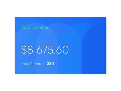 Total earnings card for Leadsgate Dashboard, Interface | Lepshey