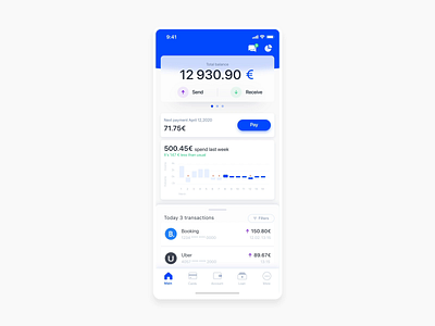 Interface animation for fintech project Neo Bank | Lepshey animation app design bank banking design finance fintech fintech design interface product product design startup ui ux uxui