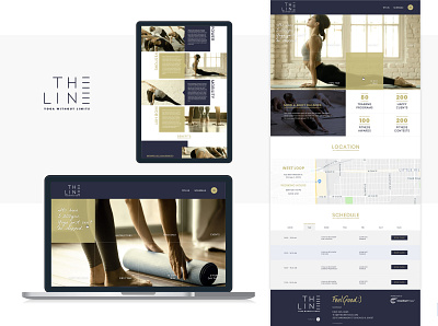The Line Yoga Studio Website Design branding design ui ux web website