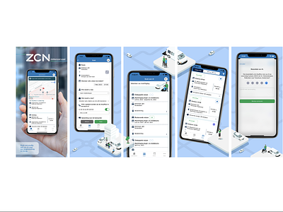 ZCN Vervoer App/Play Store Screenshot Series branding design graphic mobile ui ux web